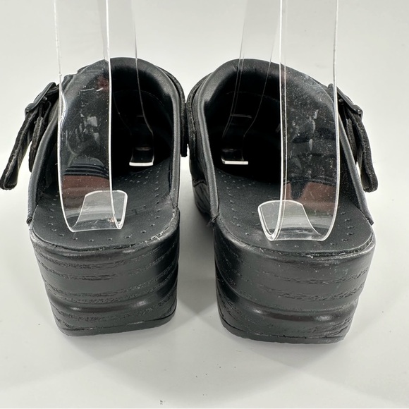 Dansko size 37 6.5-7 238020202 black Napa leather orthopedic nursing clogs - Picture 4 of 15